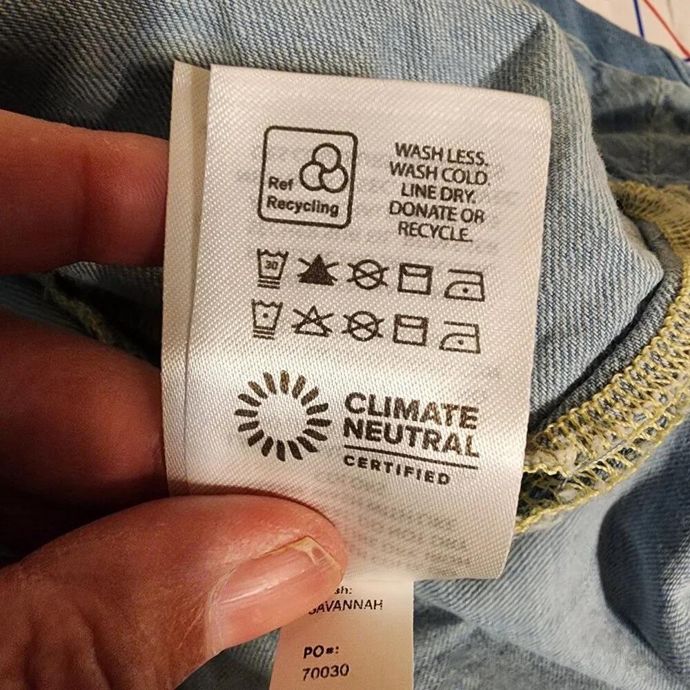 Reformation Sebastien Denim Midi Dress Broken Button NWT Size 10 - Picture 13 of 13